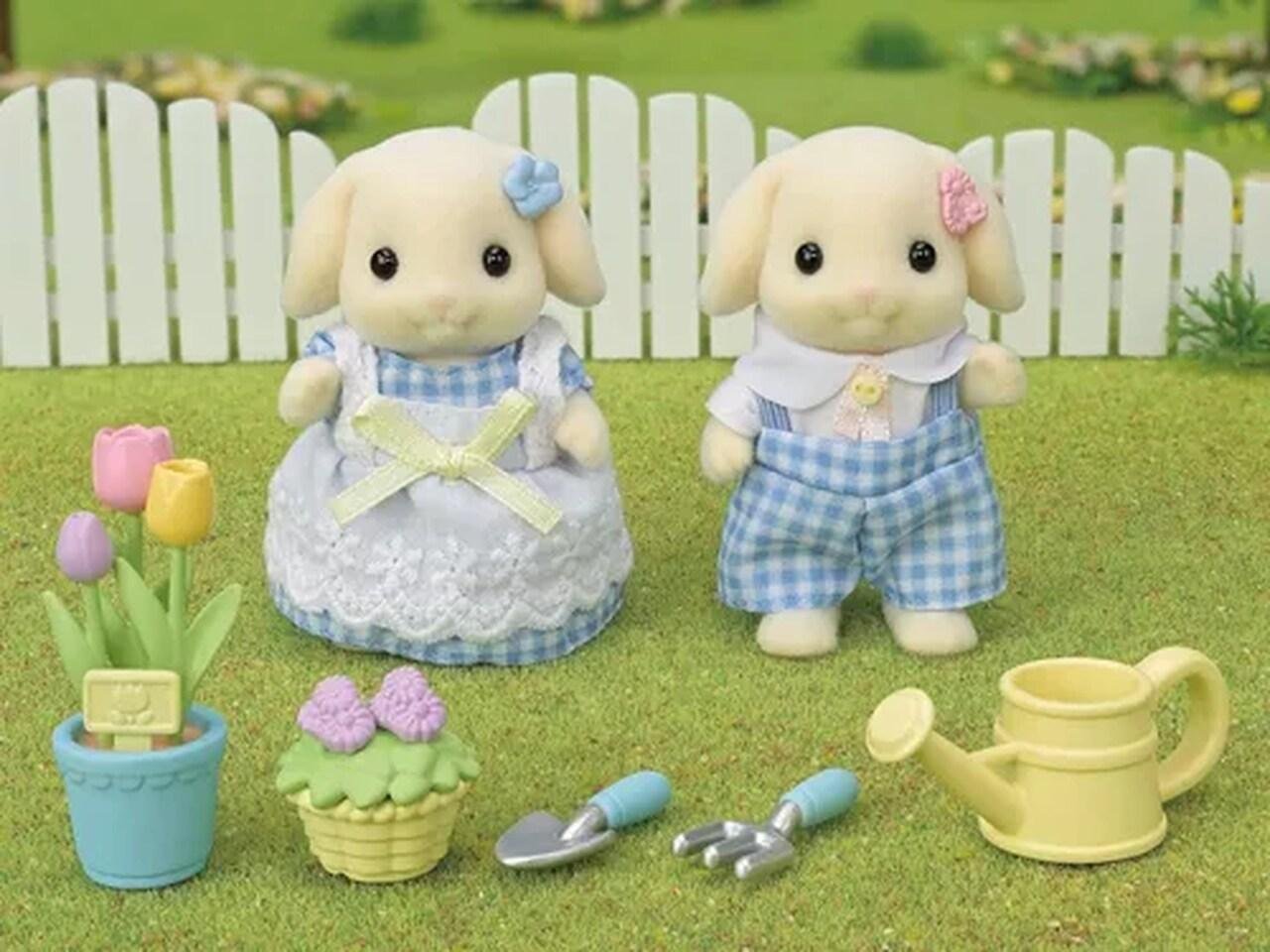 Conjunto Jardinagem Irmãos Coelho Floral Sylvanian Families - 4