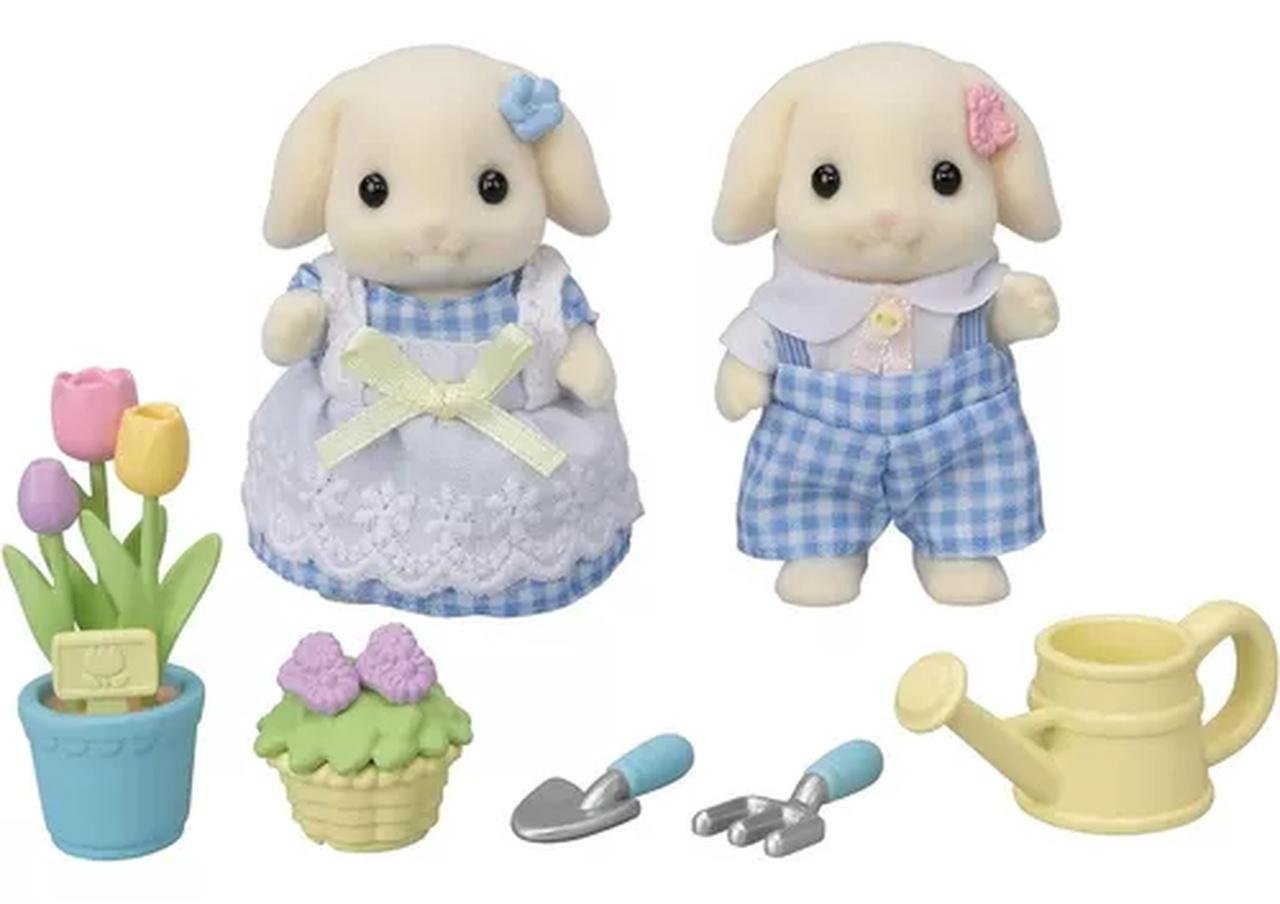 Conjunto Jardinagem Irmãos Coelho Floral Sylvanian Families - 3