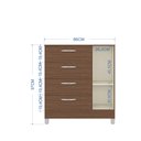 Ver imagem 3 de Cômoda Sapateira Encanto 4 Gavetas e Porta Cappucino com Pés para Quarto - Bela Móveis