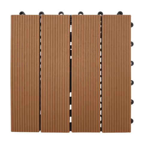 6 Deck Plástico Jatobá 30x30 Box Banheiro Piscina Jardim