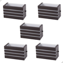 Ver imagem 1 de Kit com 5 Arandelas Frisada de 15cm:marrom