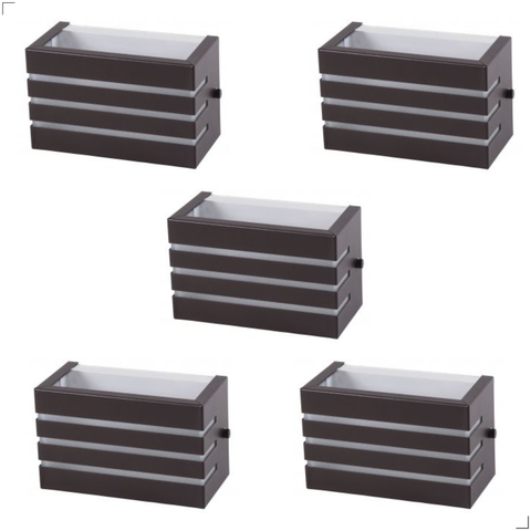 Kit com 5 Arandelas Frisada de 15cm:marrom