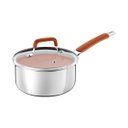 Ver imagem 1 de Panela Tramontina Romagna Aço Inox Cerâmico Marfim 18 Cm 2,25 L