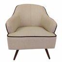 Ver imagem 4 de Kit 2 Poltronas Decorativas Pés Palitos em Madeira Linho Bege Sol Larbelle