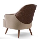 Ver imagem 3 de Kit 2 Poltronas Decorativas Pés Palitos em Madeira Linho Bege Sol Larbelle