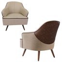 Ver imagem 2 de Kit 2 Poltronas Decorativas Pés Palitos em Madeira Linho Bege Sol Larbelle