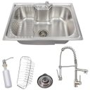 Ver imagem 2 de Kit Cuba 50x40 com Torneira Gourmet Monocomando Inox Cor:preto
