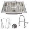 Kit Cuba 50x40 com Torneira Gourmet Monocomando Inox Cor:preto - 2