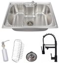 Ver imagem 1 de Kit Cuba 50x40 com Torneira Gourmet Monocomando Inox Cor:preto
