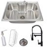 Kit Cuba 50x40 com Torneira Gourmet Monocomando Inox Cor:preto - 1