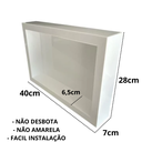 Ver imagem 2 de Nicho de Parede Sobrepor Branco Banheiro Lavanderia 28x40:Branco