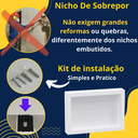 Ver imagem 3 de Nicho de Parede Sobrepor Branco Banheiro Lavanderia 28x40:Branco