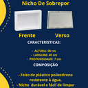 Ver imagem 4 de Nicho de Parede Sobrepor Branco Banheiro Lavanderia 28x40:Branco