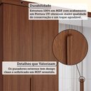 Ver imagem 5 de Guarda-Roupa Casal 6 Portas com Pés e Espelhos 267cm 100% MDF Linhares Espresso Móveis Marrom/Jequitiba