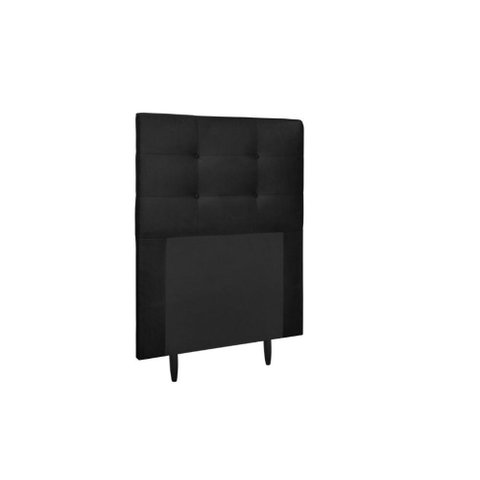 Cabeceira Cama Box Solteiro 90cm - Preto Suede