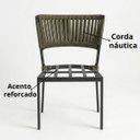 Ver imagem 2 de Kit 6 Cadeiras Corda Náutica Alumínio Área Externa Aquablock:Verde Oliva