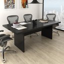 Ver imagem 3 de Mesa de Reunião para Escritório 6 Lugares 200x100cm Me4119 Preto - Tecno Mobili
