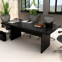 Ver imagem 2 de Mesa de Reunião para Escritório 6 Lugares 200x100cm Me4119 Preto - Tecno Mobili