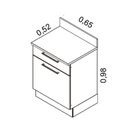 Ver imagem 5 de Balcão em Aço de Cozinha 65cm com Tampo 1 Porta 1 Gaveta Exclusive Itatiaia