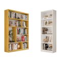 Ver imagem 2 de Conjunto com Estante Multiuso 5 Nichos Montreal e Estante para Livros 4 Prateleiras Seattle Branco/Freijó Yescasa