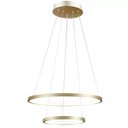 Ver imagem 1 de Pendente Montreal Duplo Led 40w 3000k Bivolt (d) 50cm X (a) 2cm Alumínio Dourado