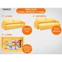 Ver imagem 3 de Sofá Tango 2,00M Sem Caixa, Retrátil e Reclinável Velosuede Canario - Netsofás