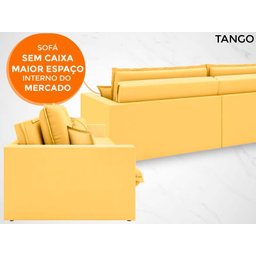 Sofá Tango 2,00M Sem Caixa, Retrátil e Reclinável Velosuede Canario - Netsofás - 3