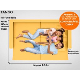 Sofá Tango 2,00M Sem Caixa, Retrátil e Reclinável Velosuede Canario - Netsofás - 9