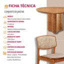Ver imagem 7 de Mesa Selene Tampo 135cm Laminado com 4 Cadeiras Malta Moderna Mobília