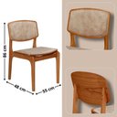 Ver imagem 3 de Mesa Selene Tampo 135cm Laminado com 4 Cadeiras Malta Moderna Mobília