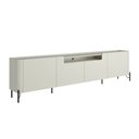 Ver imagem 2 de Rack New Bend 220 cm Porta Lisa Incolar Luna com Pé Preto