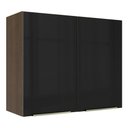 Ver imagem 1 de Armário Aéreo Madesa Lux 80 cm 2 Portas Rustic/Preto
