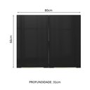 Ver imagem 3 de Armário Aéreo Madesa Lux 80 cm 2 Portas Rustic/Preto