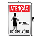 Ver imagem 2 de Combo 10 Placas de Sinalização Atenção Avental Uso Obrigatório 20x30 Acesso - S-207/1 F9e
