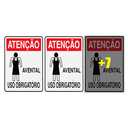 Ver imagem 1 de Combo 10 Placas de Sinalização Atenção Avental Uso Obrigatório 20x30 Acesso - S-207/1 F9e