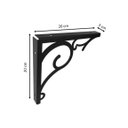 Ver imagem 3 de Kit 2 Mãos Francesas 20 X 20 Cm Direita/esquerda Suporte Prateleira Arabesco Floral Recorte À Laser