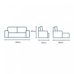 Sofá Retrátil e Reclinável 3 Lugares Mônaco Mundial Estofados - 5