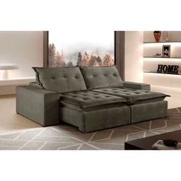 Sofá Retrátil e Reclinável 3 Lugares Mônaco Mundial Estofados - 1