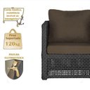Ver imagem 4 de 2 Poltronas Madri Alumínio Corda Náutica Estofado 9 Trama Preto