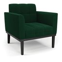 Ver imagem 3 de Poltrona Sala Base Madeira Fixa Pto Kit 2 Elisa Bouclê Verde D03 - D'Rossi