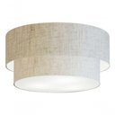 Ver imagem 3 de Plafon Duplo Cilíndrico Vivare Md-3017 Cúpula em Tecido 50x40cm - Bivolt Rustico-bege 127/220v