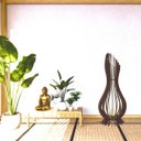Ver imagem 2 de Abajur Grande de Chão ANA MARIA MDF Luminária -:Preto/60x18cm