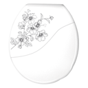 Ver imagem 1 de Assento Tampa Bellart para Vaso Sanitário Oval Almofadado Decorado Delicate Branco Durín