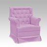 Poltrona Amamentação Giulia Balanço com Puff Menina - Lilás - 2