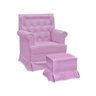 Poltrona Amamentação Giulia Balanço com Puff Menina - Lilás - 1