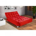 Ver imagem 2 de Sofá Cama Versátil 3 Lugares Império Reclinável Pés de Alumínio Espuma D33 Suede Vermelho 373