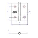 Ver imagem 3 de Kit 2 Dobradiça F.l.o. Porta / Janela Pino Solto Real 1,5"