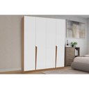 Ver imagem 1 de Guarda Roupa Casal 4 Portas e 4 Gavetas Porto Freijo/branco - Politorno