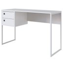 Ver imagem 4 de Escrivaninha Mesa de Computador Industrial 2 Gavetas Branco
