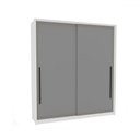 Ver imagem 2 de Guarda-roupa Casal Valência 2 Portas 2 Gavetas Branco/cinza - Politorno